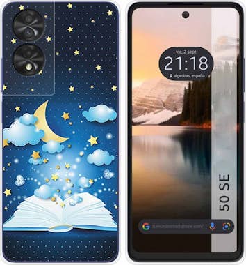 Tumundosmartphone Funda Silicona TCL 50 SE Libro Cuentos Tumundosmartphone Funda Silicona TCL 50 SE Libro Cuentos