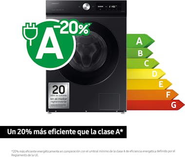 Samsung Samsung Lavadora 9kg Negra AI Ecobubble™, Clasific Samsung Samsung Lavadora 9kg Negra AI Ecobubble™, Clasific