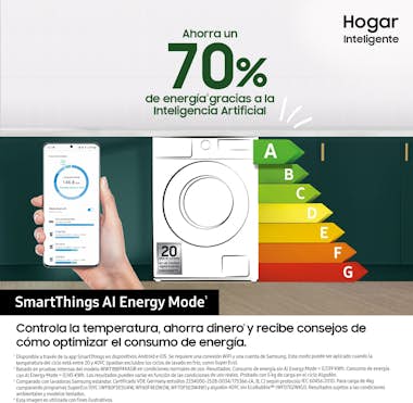 Samsung Samsung Lavadora de carga frontal Ecobubble™ Blanc Samsung Samsung Lavadora de carga frontal Ecobubble™ Blanc