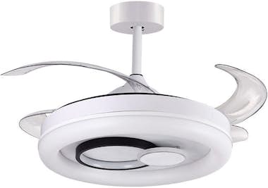 Otros HERSA Ventilador de techo blanco, 4 aspas retrácti Otros HERSA Ventilador de techo blanco, 4 aspas retrácti