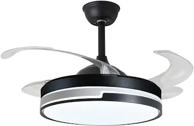 Otros ROBIN Ventilador de techo negro, 4 aspas retráctil Otros ROBIN Ventilador de techo negro, 4 aspas retráctil