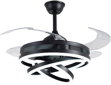 Otros SFERA Ventilador de techo negro, 4 aspas retráctil Otros SFERA Ventilador de techo negro, 4 aspas retráctil