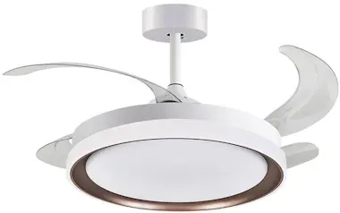 Otros KIGALI ventilador de techo blanco/marrón, 4 aspas Otros KIGALI ventilador de techo blanco/marrón, 4 aspas