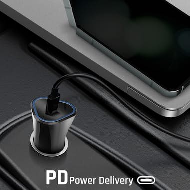 Blue Star Cargador coche para USB-C USB-C 20W Power Delivery Blue Star Cargador coche para USB-C USB-C 20W Power Delivery