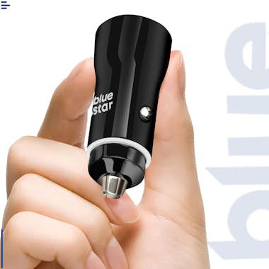Blue Star Cargador coche USB-C 25W + USB 18W Negro Blue Star Cargador coche USB-C 25W + USB 18W Negro