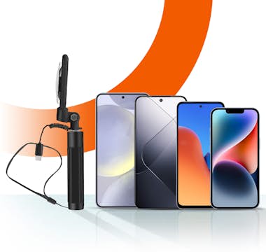 LinQ Palo selfi Espejo integrado USB-C + Botón Disparad LinQ Palo selfi Espejo integrado USB-C + Botón Disparad