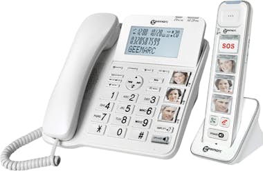 Geemarc Teléfono fijo senior con auricular, teclas de foto Geemarc Teléfono fijo senior con auricular, teclas de foto