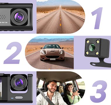 Avizar Dashcam Parabrisas Delantero Trasero Interior 1080 Avizar Dashcam Parabrisas Delantero Trasero Interior 1080