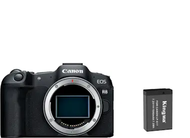 Canon CANON EOS R8 Cuerpo de la cámara+batería Kingma 10 Canon CANON EOS R8 Cuerpo de la cámara+batería Kingma 10