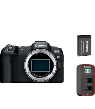 Canon CANON EOS R8 Cuerpo de la cámara+batería Kingma de Canon CANON EOS R8 Cuerpo de la cámara+batería Kingma de