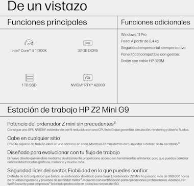 HP HP Z2 Mini G9 Intel® Core™ i7 i7-13700K 32 GB DDR5 HP HP Z2 Mini G9 Intel® Core™ i7 i7-13700K 32 GB DDR5