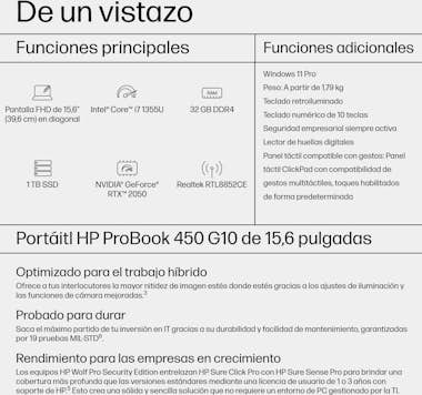 HP HP ProBook 450 G10 Intel® Core™ i7 i7-1355U Portát HP HP ProBook 450 G10 Intel® Core™ i7 i7-1355U Portát