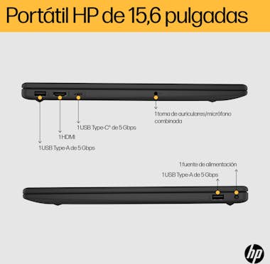 HP HP 15-fc0027ns AMD Ryzen™ 5 7520U Portátil 39,6 cm HP HP 15-fc0027ns AMD Ryzen™ 5 7520U Portátil 39,6 cm