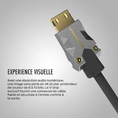 Monster Cable HDMI M1000 UHD 4K HDR 22,5 Gbit/s 1,5 m Plat Monster Cable HDMI M1000 UHD 4K HDR 22,5 Gbit/s 1,5 m Plat