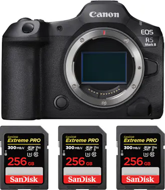 Canon EOS R5 Mark II + 3 SanDisk 256GB Extreme PRO UHS-I Canon EOS R5 Mark II + 3 SanDisk 256GB Extreme PRO UHS-I