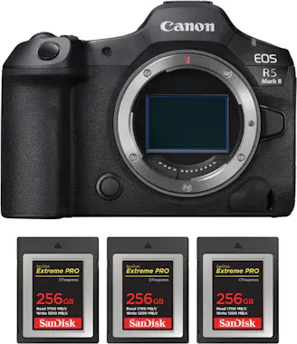 Canon EOS R5 Mark II + 3 SanDisk 256GB Extreme PRO CFexp Canon EOS R5 Mark II + 3 SanDisk 256GB Extreme PRO CFexp
