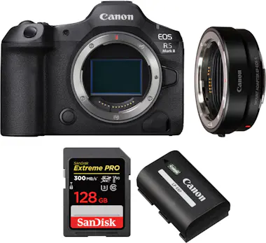 Canon EOS R5 Mark II + EF-EOS R + 1 SanDisk 128GB Extrem Canon EOS R5 Mark II + EF-EOS R + 1 SanDisk 128GB Extrem