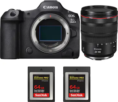 Canon EOS R5 Mark II + RF 24-105mm f/4 L IS USM + 2 SanD Canon EOS R5 Mark II + RF 24-105mm f/4 L IS USM + 2 SanD