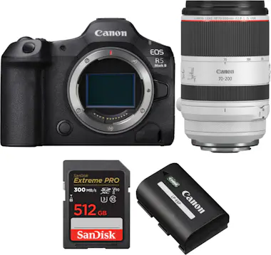 Canon EOS R5 Mark II + RF 70-200mm f/2.8 L IS USM + 1 Sa Canon EOS R5 Mark II + RF 70-200mm f/2.8 L IS USM + 1 Sa