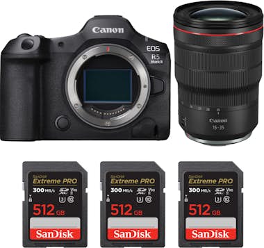 Canon EOS R5 Mark II + RF 15-35mm f/2.8 L IS USM + 3 San Canon EOS R5 Mark II + RF 15-35mm f/2.8 L IS USM + 3 San