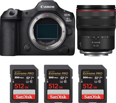 Canon EOS R5 Mark II + RF 14-35mm f/4 L IS USM + 3 SanDi Canon EOS R5 Mark II + RF 14-35mm f/4 L IS USM + 3 SanDi