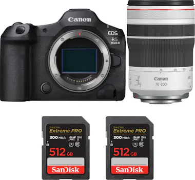 Canon EOS R5 Mark II + RF 70-200mm f/4 L IS USM + 2 SanD Canon EOS R5 Mark II + RF 70-200mm f/4 L IS USM + 2 SanD