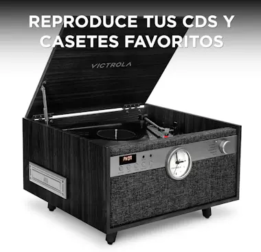 No Name Victrola Tocadiiscos Century con reloj Negro No Name Victrola Tocadiiscos Century con reloj Negro
