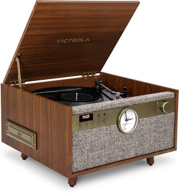 No Name Victrola Tocadiscos Century con reloj Nogal No Name Victrola Tocadiscos Century con reloj Nogal