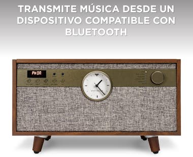 No Name Victrola Tocadiscos Century con reloj Nogal No Name Victrola Tocadiscos Century con reloj Nogal