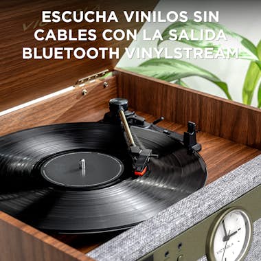 No Name Victrola Tocadiscos Century con reloj Nogal No Name Victrola Tocadiscos Century con reloj Nogal