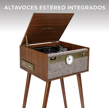 No Name Victrola Tocadiscos Century con reloj y patas Noga No Name Victrola Tocadiscos Century con reloj y patas Noga