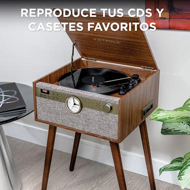 No Name Victrola Tocadiscos Century con reloj y patas Noga No Name Victrola Tocadiscos Century con reloj y patas Noga