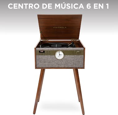 No Name Victrola Tocadiscos Century con reloj y patas Noga No Name Victrola Tocadiscos Century con reloj y patas Noga