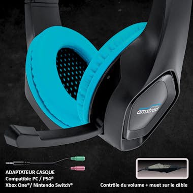 Amstrad Auriculares Pro Gamer 40mm Power Bass Diadema Ajus Amstrad Auriculares Pro Gamer 40mm Power Bass Diadema Ajus