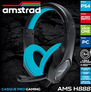 Amstrad Auriculares Pro Gamer 40mm Power Bass Diadema Ajus Amstrad Auriculares Pro Gamer 40mm Power Bass Diadema Ajus