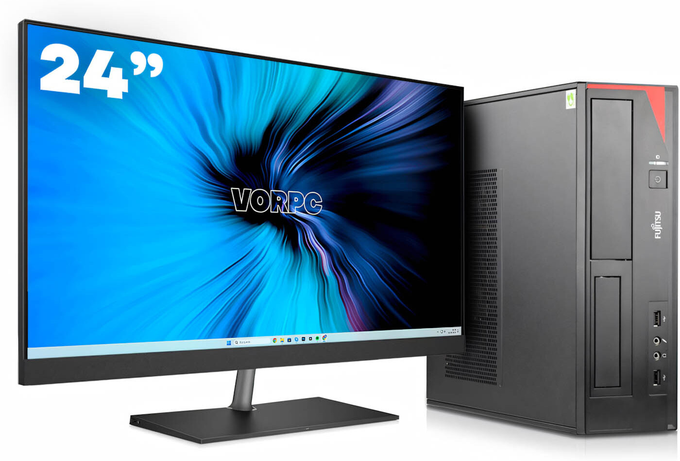 e410 sff  celeron-g1840  16gb ddr4 1tb ssd windows 10 pack con monitor 24 pulgadas pulgadas teclado y raton