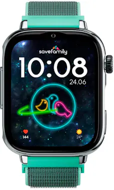 SaveFamily SaveWatch+ 2 Carcasa plateada Correa tela SaveFamily SaveWatch+ 2 Carcasa plateada Correa tela