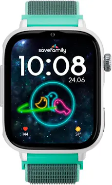 SaveFamily SaveWatch+ 2 Carcasa plateada Correa tela SaveFamily SaveWatch+ 2 Carcasa plateada Correa tela