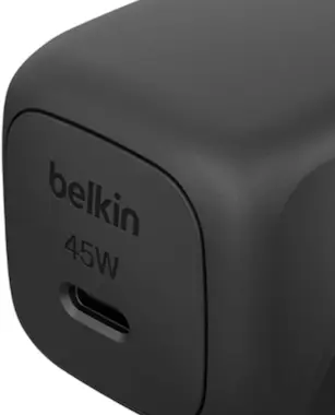 Belkin Cargador de pared rápido USB-C de 45 W con Power D Belkin Cargador de pared rápido USB-C de 45 W con Power D