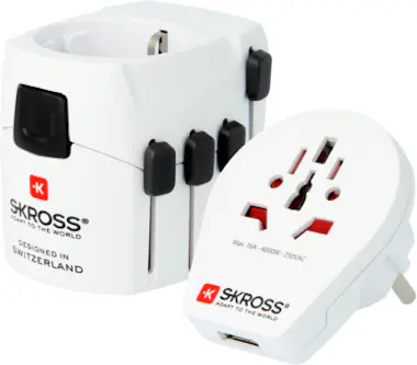 Skross Skross PRO – World & USB Blanco Skross Skross PRO – World & USB Blanco