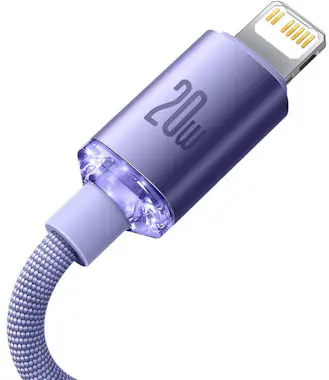 Baseus Baseus Crystal Shine cable de teléfono móvil Púrpu Baseus Baseus Crystal Shine cable de teléfono móvil Púrpu