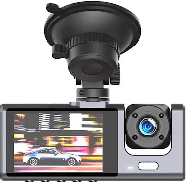 Partel Dashcam para coche con 3 cámaras, micrófono y alta Partel Dashcam para coche con 3 cámaras, micrófono y alta