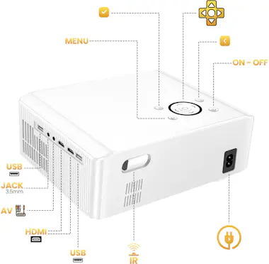 Hoco Hoko Mini Videoproyector Android Full HD 1080p Wi- Hoco Hoko Mini Videoproyector Android Full HD 1080p Wi-