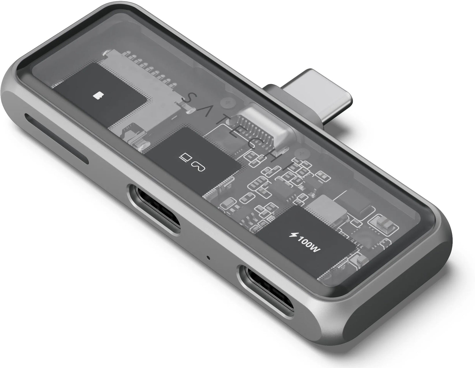 satechi st-hxrsdm base para portatil y replicador de puertos acoplamiento usb 32 gen 2 31 gen 2 type-c gris