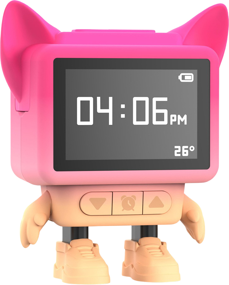 altavoz inalambrico 3w bluetooth 53 modelo dancing clock con funcion despertador rosa