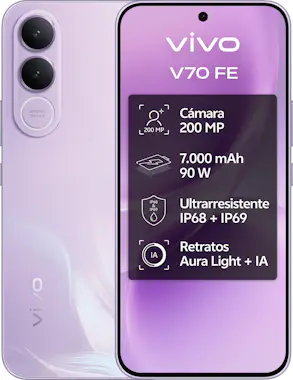 vivo V70 FE 5G 256GB+8GB RAM (Auricular+Cargador 90W) vivo V70 FE 5G 256GB+8GB RAM (Auricular+Cargador 90W)
