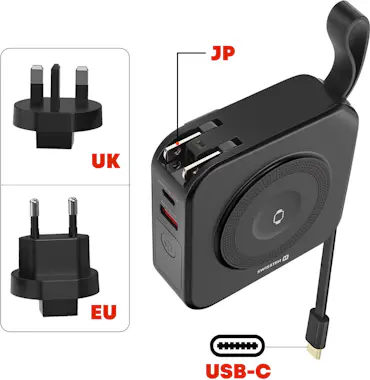 Swissten Powerbank All-in-One Pro 10000mAh MagSafe, USB, US Swissten Powerbank All-in-One Pro 10000mAh MagSafe, USB, US