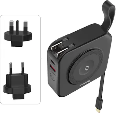 Swissten Powerbank All-in-One Pro 10000mAh MagSafe, USB, US Swissten Powerbank All-in-One Pro 10000mAh MagSafe, USB, US