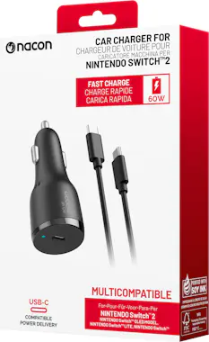 NACON Cargador coche para Nintendo Switch 2 y Switch nac NACON Cargador coche para Nintendo Switch 2 y Switch nac