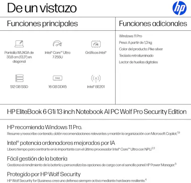 HP HP EliteBook 6 G1i Wolf Pro Security Edition Intel HP HP EliteBook 6 G1i Wolf Pro Security Edition Intel